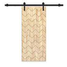 Load image into Gallery viewer, Solid Wood Hollow Core Modern Interior Sliding Barn Door with Hardware Kit