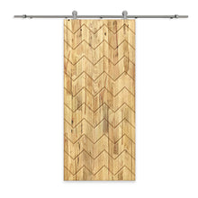 Load image into Gallery viewer, Solid Wood Hollow Core Modern Interior Sliding Barn Door with Hardware Kit