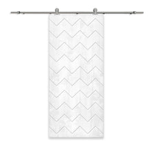 Load image into Gallery viewer, Solid Wood Hollow Core Modern Interior Sliding Barn Door with Hardware Kit