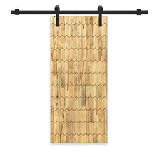 Load image into Gallery viewer, Solid Wood Hollow Core Modern Interior Sliding Barn Door with Hardware Kit