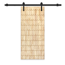Load image into Gallery viewer, Solid Wood Hollow Core Modern Interior Sliding Barn Door with Hardware Kit