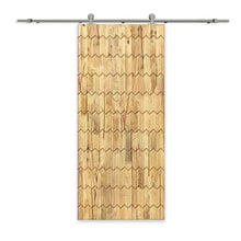Load image into Gallery viewer, Solid Wood Hollow Core Modern Interior Sliding Barn Door with Hardware Kit