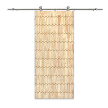 Load image into Gallery viewer, Solid Wood Hollow Core Modern Interior Sliding Barn Door with Hardware Kit