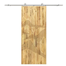 Load image into Gallery viewer, Solid Wood Hollow Core Modern Interior Sliding Barn Door with Hardware Kit