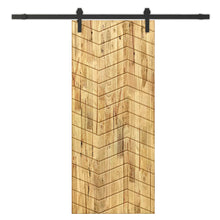 Load image into Gallery viewer, Solid Wood Hollow Core Modern Interior Sliding Barn Door with Hardware Kit