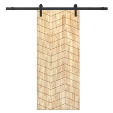 Load image into Gallery viewer, Solid Wood Hollow Core Modern Interior Sliding Barn Door with Hardware Kit