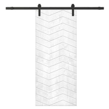 Load image into Gallery viewer, Solid Wood Hollow Core Modern Interior Sliding Barn Door with Hardware Kit