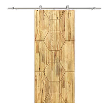Load image into Gallery viewer, Solid Wood Hollow Core Modern Interior Sliding Barn Door with Hardware Kit