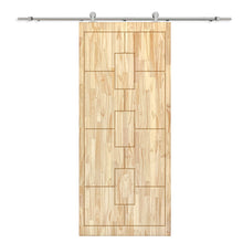 Load image into Gallery viewer, Solid Wood Hollow Core Modern Interior Sliding Barn Door with Hardware Kit