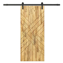 Load image into Gallery viewer, Solid Wood Hollow Core Modern Interior Sliding Barn Door with Hardware Kit