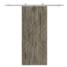 Load image into Gallery viewer, Solid Wood Hollow Core Modern Interior Sliding Barn Door with Hardware Kit