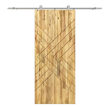 Load image into Gallery viewer, Solid Wood Hollow Core Modern Interior Sliding Barn Door with Hardware Kit