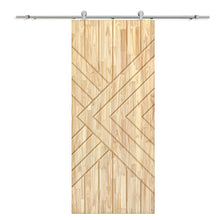 Load image into Gallery viewer, Solid Wood Hollow Core Modern Interior Sliding Barn Door with Hardware Kit
