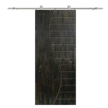 Load image into Gallery viewer, Solid Wood Hollow Core Modern Interior Sliding Barn Door with Hardware Kit