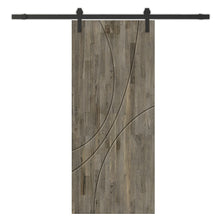 Load image into Gallery viewer, Solid Wood Hollow Core Modern Interior Sliding Barn Door with Hardware Kit