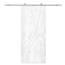 Load image into Gallery viewer, Solid Wood Hollow Core Modern Interior Sliding Barn Door with Hardware Kit