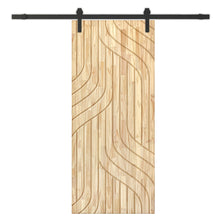 Load image into Gallery viewer, Solid Wood Hollow Core Modern Interior Sliding Barn Door with Hardware Kit