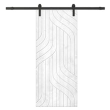 Load image into Gallery viewer, Solid Wood Hollow Core Modern Interior Sliding Barn Door with Hardware Kit