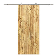 Load image into Gallery viewer, Solid Wood Hollow Core Modern Interior Sliding Barn Door with Hardware Kit