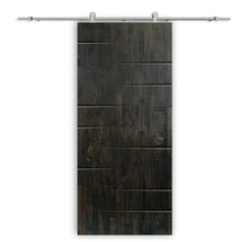 Load image into Gallery viewer, Solid Wood Hollow Core Modern Interior Sliding Barn Door with Hardware Kit