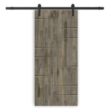 Load image into Gallery viewer, Solid Wood Hollow Core Modern Interior Sliding Barn Door with Hardware Kit