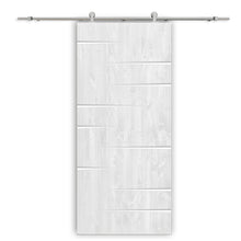 Load image into Gallery viewer, Solid Wood Hollow Core Modern Interior Sliding Barn Door with Hardware Kit