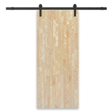 Load image into Gallery viewer, Chevron Arrow Pattern Solid Pine Wood Sliding Barn Door with Hardware Kit