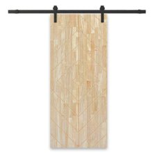 Load image into Gallery viewer, Diamond Pattern Solid Pine Wood Sliding Barn Door with Hardware Kit