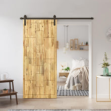 Load image into Gallery viewer, Solid Wood Hollow Core Modern Interior Sliding Barn Door with Hardware Kit