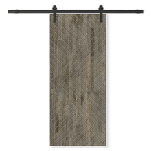 Load image into Gallery viewer, Solid Wood Hollow Core Modern Interior Sliding Barn Door with Hardware Kit