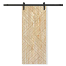 Load image into Gallery viewer, Solid Wood Hollow Core Modern Interior Sliding Barn Door with Hardware Kit