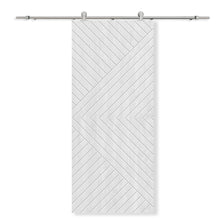 Load image into Gallery viewer, Solid Wood Hollow Core Modern Interior Sliding Barn Door with Hardware Kit
