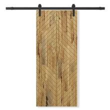 Load image into Gallery viewer, Solid Wood Hollow Core Modern Interior Sliding Barn Door with Hardware Kit