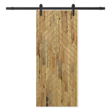 Load image into Gallery viewer, Solid Wood Hollow Core Modern Interior Sliding Barn Door with Hardware Kit