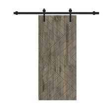Load image into Gallery viewer, Chevron Arrow Pattern Solid Pine Wood Sliding Barn Door with Hardware Kit