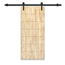 Load image into Gallery viewer, Paneled Solid Pine Wood Interior Sliding Barn Door with Hardware Kit