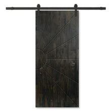 Load image into Gallery viewer, Sun Pattern Hollow Core Solid Pine Wood Interior Sliding Barn Door with Hardware Kit