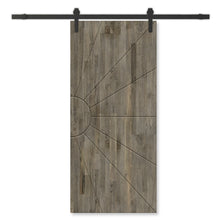 Load image into Gallery viewer, Sun Pattern Hollow Core Solid Pine Wood Interior Sliding Barn Door with Hardware Kit
