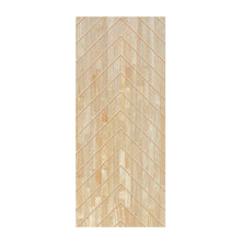 Load image into Gallery viewer, Herringbone Pattern Hollow Core Solid Wood Door Slab for Pocket Door
