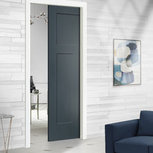 Load image into Gallery viewer, Stained Composite MDF 3 Panel Interior Door Slab For Pocket Door