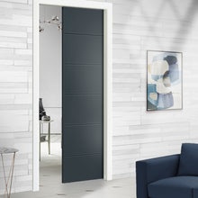 Load image into Gallery viewer, Modern Classic Series Stained Composite MDF Paneled Interior Door Slab For Pocket Door