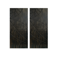 Load image into Gallery viewer, Leaf Pattern Hollow Core Solid Wood Double Closet Sliding Door Slabs