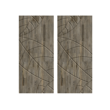 Load image into Gallery viewer, Leaf Pattern Hollow Core Solid Wood Double Closet Sliding Door Slabs