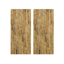Load image into Gallery viewer, Leaf Pattern Hollow Core Solid Wood Double Closet Sliding Door Slabs