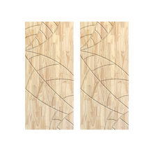 Load image into Gallery viewer, Leaf Pattern Hollow Core Solid Wood Double Closet Sliding Door Slabs