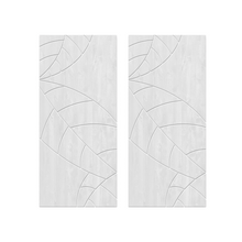Load image into Gallery viewer, Leaf Pattern Hollow Core Solid Wood Double Closet Sliding Door Slabs