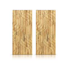 Load image into Gallery viewer, Intertwined Pattern Hollow Core Solid Wood Double Closet Sliding Door Slabs