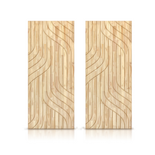 Load image into Gallery viewer, Intertwined Pattern Hollow Core Solid Wood Double Closet Sliding Door Slabs