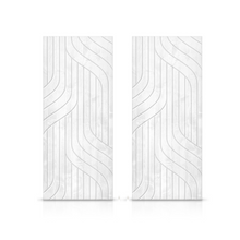 Load image into Gallery viewer, Intertwined Pattern Hollow Core Solid Wood Double Closet Sliding Door Slabs