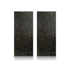 Load image into Gallery viewer, Flag Pattern Hollow Core Solid Wood Double Closet Sliding Door Slabs